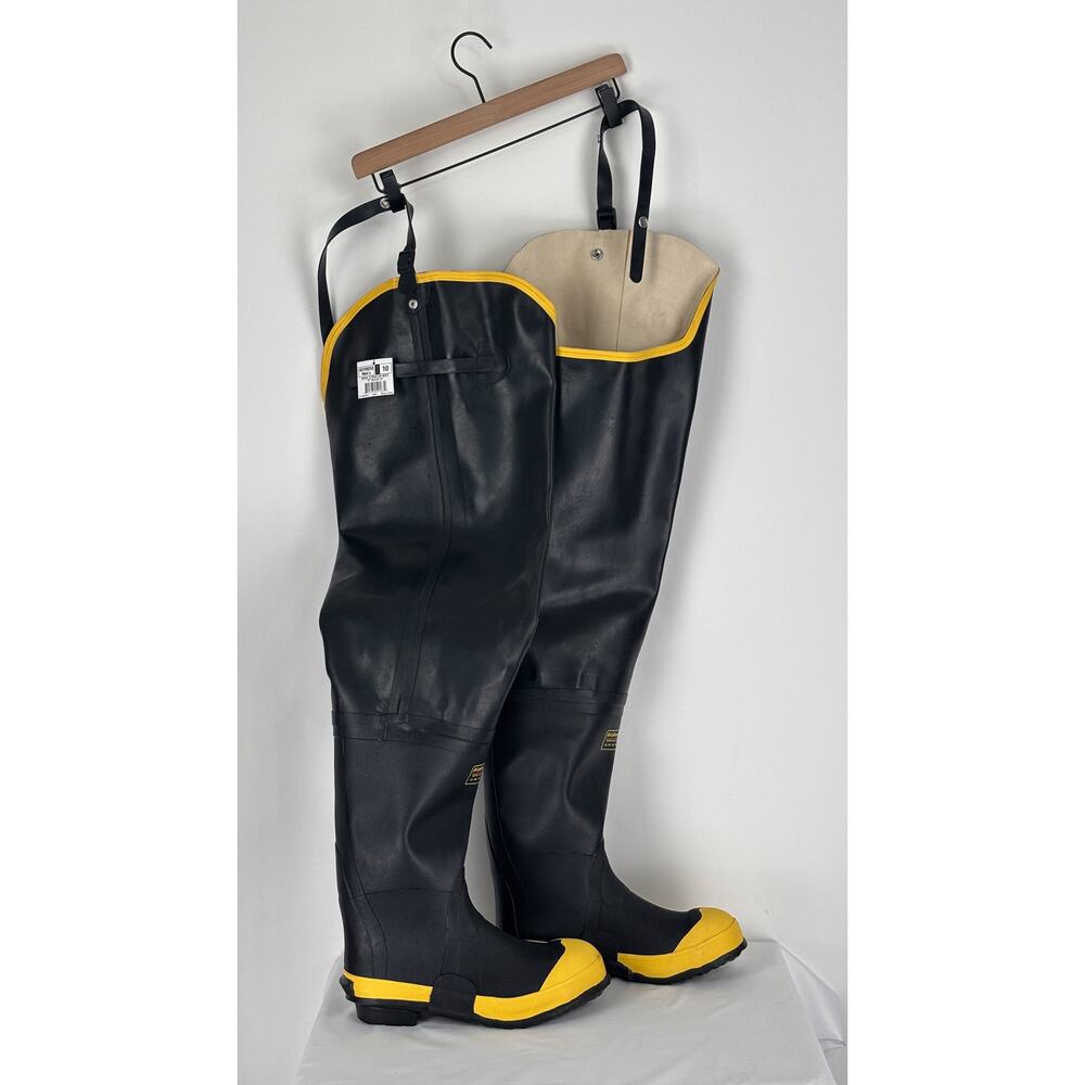 Lacrosse Mens Storm Hip Insulated 31" Black Steel Toe Boot Size 10 New